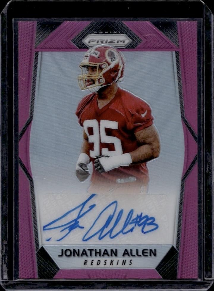 2017 Panini Prizm #RA-JAL Jonathan Allen Rookie Autographs Prizm