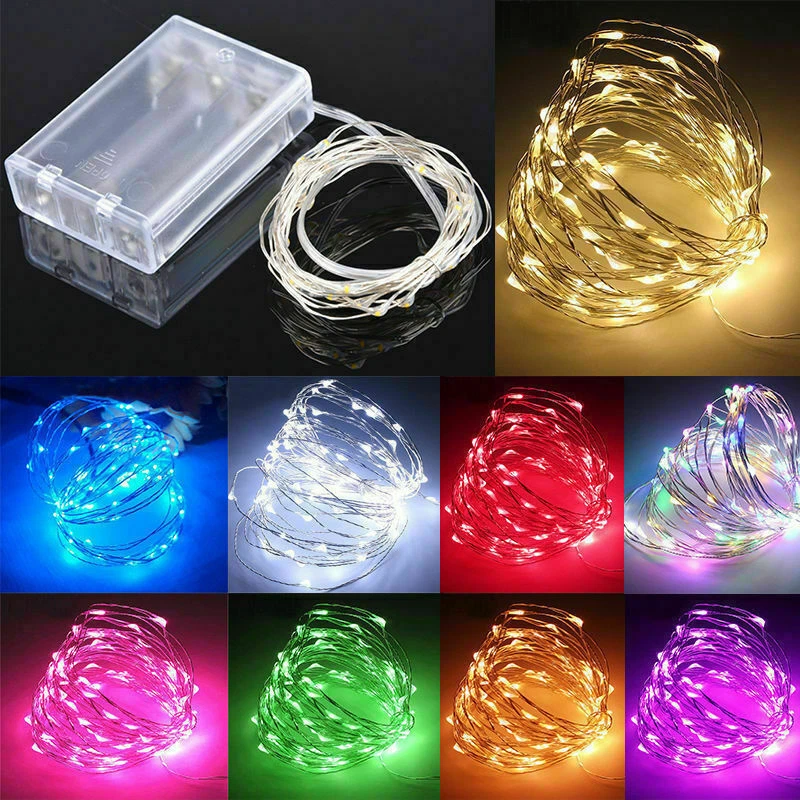 String Fairy Lights Copper Wire Battery Powered Waterproof 2M-10M 20 50 100 LED - Image 4 of 4