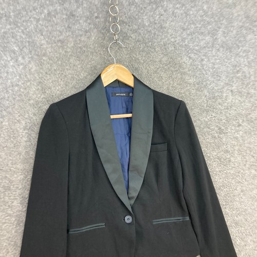 Portmans Jacket Womens 8 Black Lined Blazer Button Collar Business Formal 26415 - Picture 3 of 10