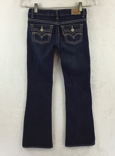 Levi's Boot Cut / Adjustable Waist Dark Stretch Denim Jeans / Girl's Size 8 Reg - Picture 9 of 9