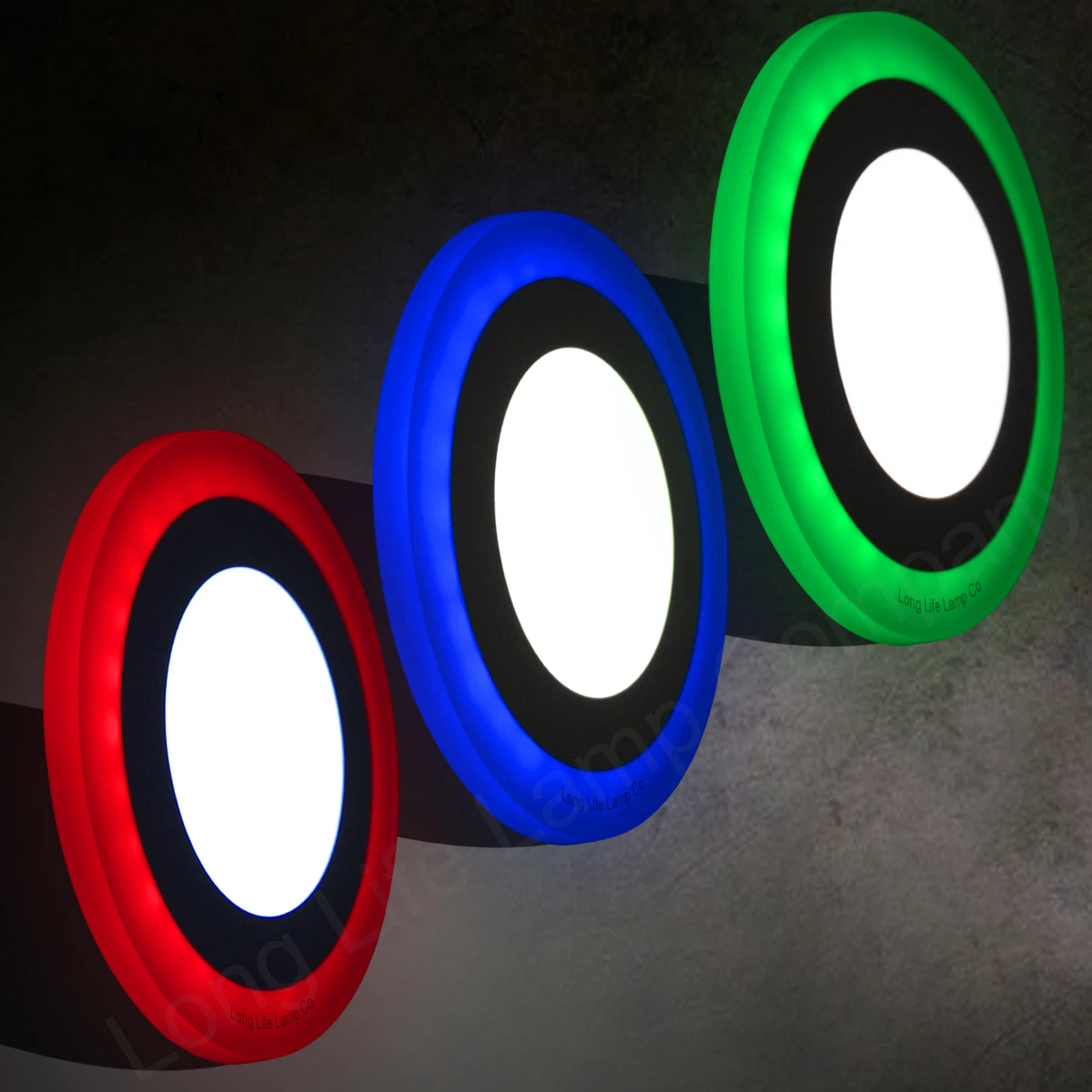 6W LED Recessed Dual Colour Ceiling Light Panel Spotlight RED GREEN or BLUE