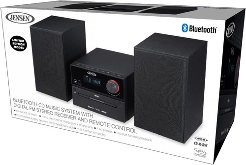 Jensen JBS-500 Bluetooth Stereo Speaker 30W CD Player FM Radio MP3 USB Audio - Picture 7 of 7