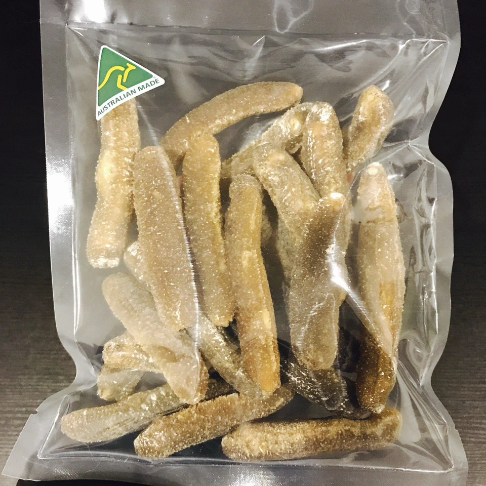 Australian Golden Sandfish Dried Sea Cucumber 精選野生金沙參 Size Large 20-30pcs/500g - image 2 of 4