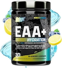 Nutrex Research EAA+ BCAAs Hydration Blueberry Lemonade Muscle Recovery Powder