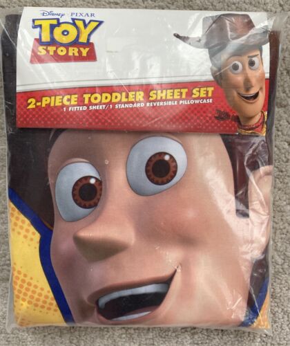 Toy Story Woody 2-częściowy zestaw prześcieradła do łóżeczka dla malucha dopasowany prześcieradło i poszewka na poduszkę NOS - Zdjęcie 1 z 4
