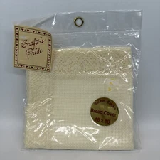 Crafter's Pride 14 Ct Aida Bread Cover Sal-Em Cloth 18 X 18 Ivory Lace Trim New