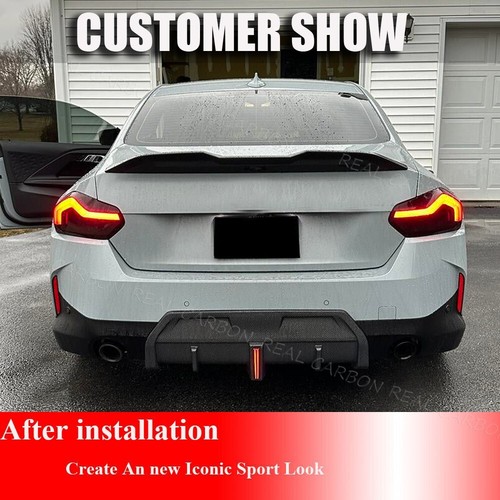 REAL CARBON Rear Bumper Diffuser Lip Spoiler For BMW G42 220i M240i M Sport 22UP - Picture 3 of 13