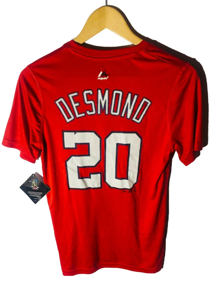 Majestic Athletic Youth Washington Nationals Ian Desmond #20 T-Shirt, Red, Large - Image 2 of 4