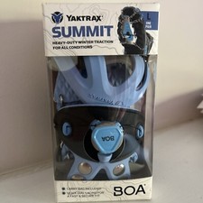 Yaktrax Summit Traction Cleats Carbon Steel Spikes Quick Boa Lacing Size Large