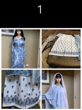 DESIGNER INDIAN SEMI STITCHED PLAZE SUIT PARTY WEAR YOUR CHOICE COLORS WORK DONE