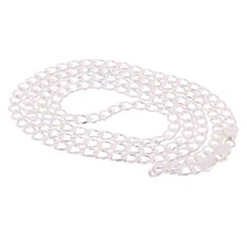 925 Sterling Silver Solid Cuban Link Chain Necklace 5.75mm 22" 30grams