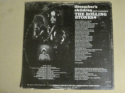 THE ROLLING STONES DECEMBER'S CHILDREN LP ORIG '65 LONDON PS-451