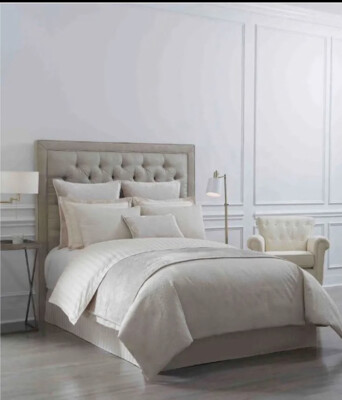 Dillard s Luxury Hotel Fairmont 3pc Mini Duvet Cover Set King Beige NIP $369