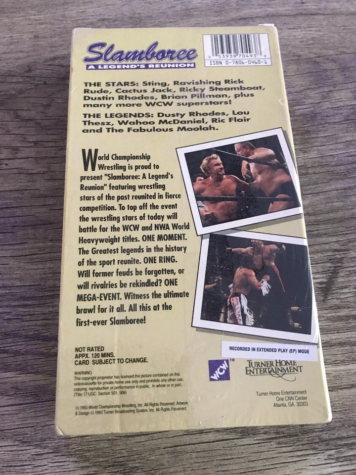 NEW SEALED WCW SLAMBOREE A LEGENDS REUNION 1993 VHS TAPE NWA AWA WWE WWF - Image 2 of 4