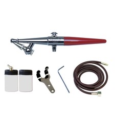 H-1AS Paasche Single Action Airbrush with Airbrush, Bottles Hose