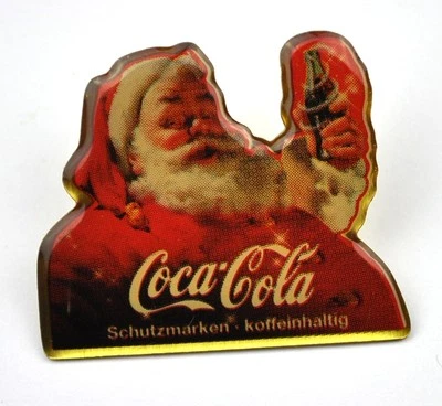 Coca-Cola Coke Deutschland Lapel Pin Anstecknadel - Santa mit Flasche - Bild 1 von 2