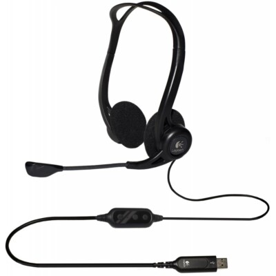 Logitech PC 960 - USB-Headset mit Mikrofon Kopfbügel Computer Callcenter schwarz
