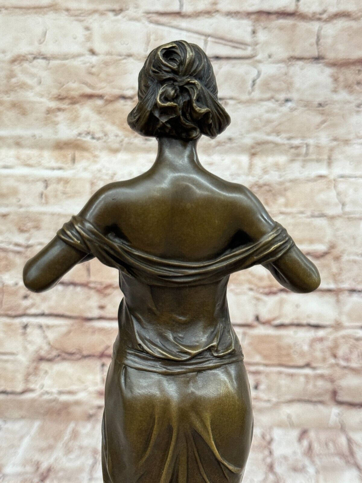 Art Deco Style Statue Sculpture Nymph Sexy Art Nouveau Style Bronze Signed DEAL