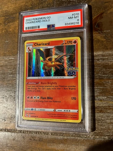 POKEMON 2022 GO CHARIZARD Holo #010 PSA 8 Near Mint Mint RARE