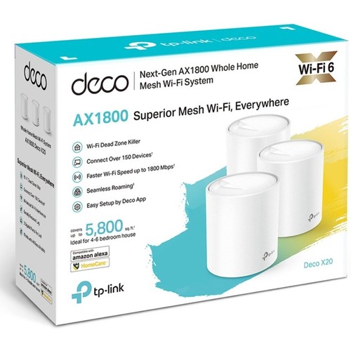 TP-Link AX1800 whole home mesh Wi-Fi 6 System,Deco X20(3-pack)Full Home Coverage - Picture 3 of 3