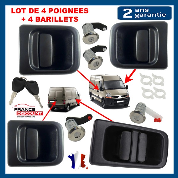 Vordere Hintere Seitengriff + Schlosszylinder FüR Interstar Movano Master 2-image