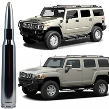 Chrome With Silver Tip Bullet Antenna For Hummer H2 And H3 Billet Aluminum