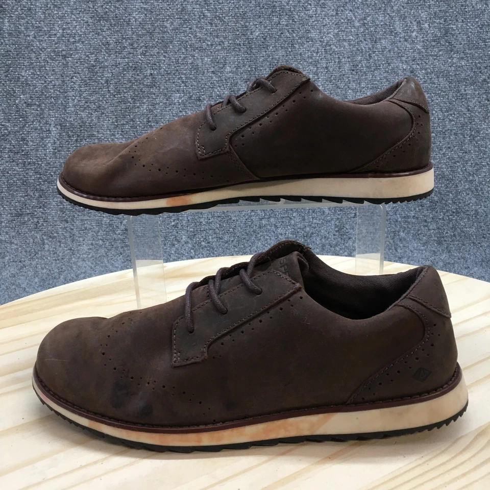 Zapatos Sperry Jóvenes 7 M Niños Barlovento Informales Tenis STK259800 Cuero Marrón Foto 2 de 4