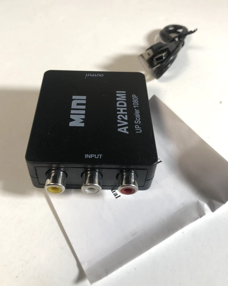 1080P Mini HDMI To RCA AV Converter Adapter CVBS video Audio for PC Xbox TV NEW - Image 4 of 4