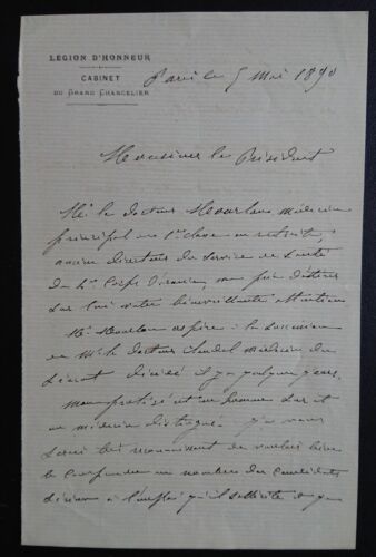 Autographe Général Février - Légion d'honneur, Sénat - Afbeelding 1 van 2