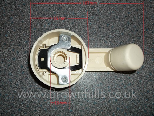 HYMER / ERIBA MOTORHOME & CARAVAN ROOFLIGHT WINDING HANDLE 2006 ONWARDS - Picture 3 of 5