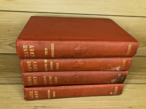 Vintage Zane Grey 4 Books Twin Sombreros, Western Union Raiders of Spanish, 30,0 - Picture 1 of 9