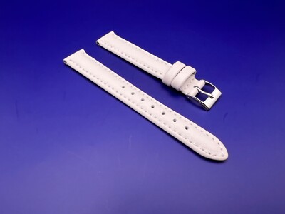 Uhrenarmband 14 mm Kalbleder Cremeweiß Echtleder EULIT  Taurus , Made in Germany