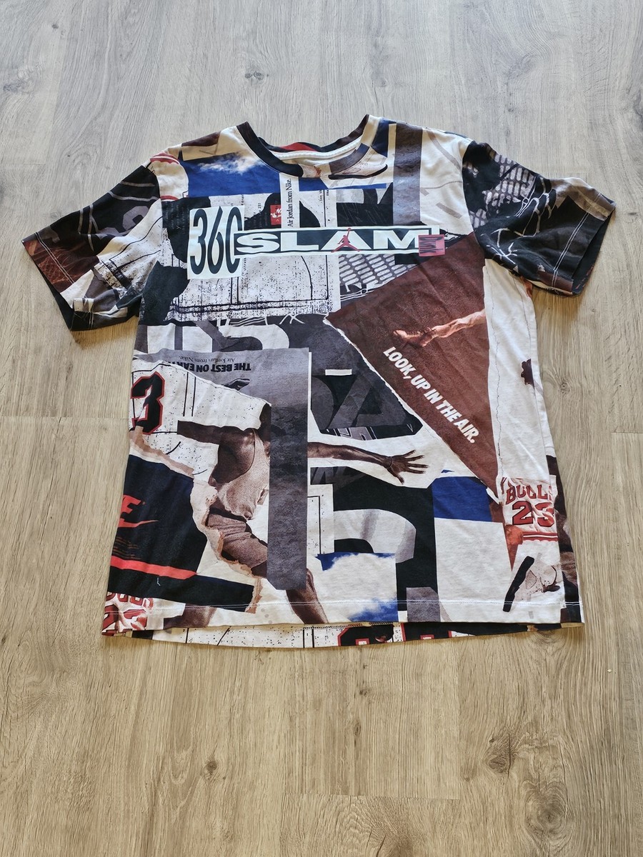 Nike Air Jordan MENS Shirt Size Large 360 Slam Dunk All Over Print