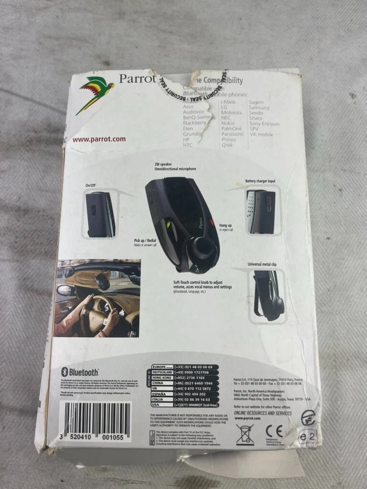 Parrot MiniKit Bluetooth Handsfree Speaker Speakerphone For Any Smartphone Black - Image 3 of 4