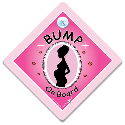 Bump On Board Autoschild, Baby On Board Schild, Saugnapfschild für Schwangere Damen