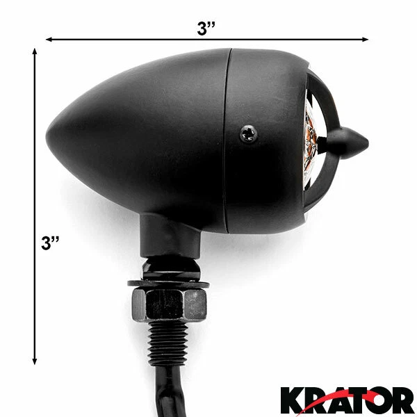 黑色摩托车转向信号战机适用于本田 VTX 1300 C R S 复古 — 第 4/4 张图片