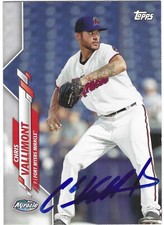 CHRIS VALLIMONT SIGNED AUTOGRAPHED 2020 TOPPS PRO DEBUT BASEBALL CARD #PD-82