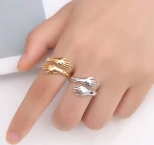 Punjabi Swagg verstellbare Umarmung geschnitzter Handring umarmender offener Ring Unisex 3er-Pack - Bild 10 von 10