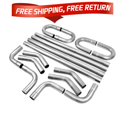 90 Degree Clamp 2in Exhaust Pipe DNA MOTORING 45 Degree 180 Degree U-Bend DIY Custom Mandrel 2 In Exhaust Exhaust Kit - Foto 8