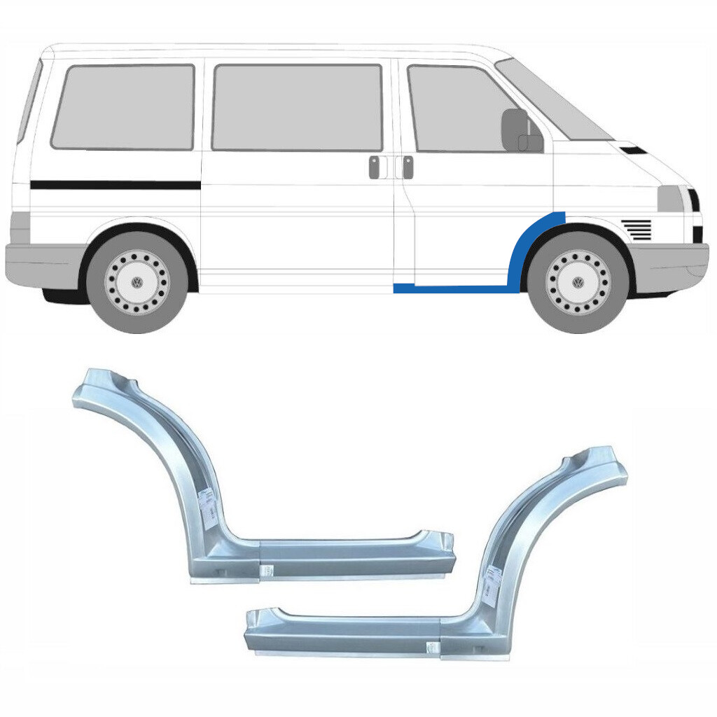 T4 Driver Left & Right External Sill Entry Step Plates For VW T4 ...