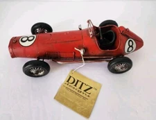 2012 Ditz Design by Hen House Item #45001 Metal Racer 8" Red VTG Car #8 NWT Rare