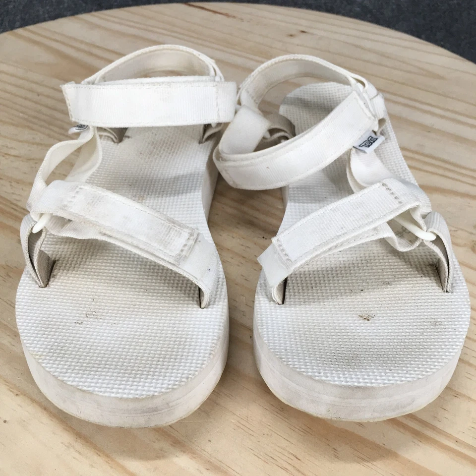 Sandalias Teva Mujer 9 Forma Media Universal Plataforma Tirantes Blanco Informal 1090969 Foto 4 de 4