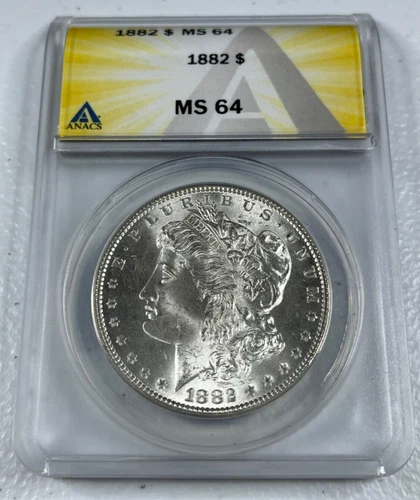 1882  US Morgan Silver Dollar,  MS64 by ANACS,   a SUPERB looking coin!!