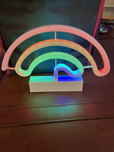 RAINBOW LED Light Bedroom Night Light Lamp Kids Room 2 AA Batteries - Picture 5 of 7