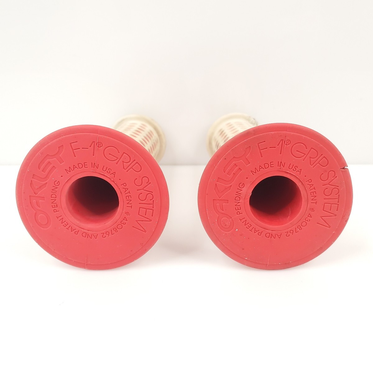 Vintage Oakley F-1 Grip System BMX Racing Grips Red White USA HTF