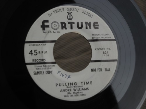 Z26 FORTUNE 824 R&B SOUL ROCKER ANDRE WILLIAMS DON JUANS PULLING TIME TIA JUANA - Picture 3 of 7