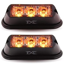 2x 3 LED Amber Strobe Flashing Lights Recovery Truck Breakdown Lorry Van Lamps