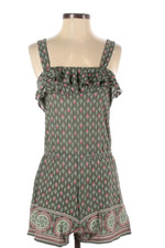 New Mudd Girls Shorts Romper Medium 12 Green/Pink