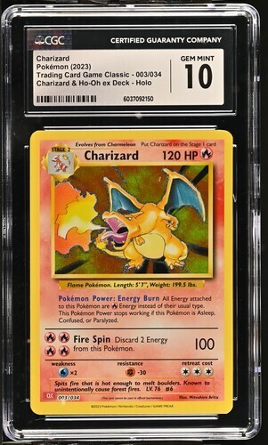 2023 Charizard Classic Collection Holo Pokemon Card 003/034