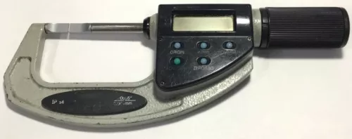 Mitutoyo 422-421 Digimatic Blade Micrometer Non-Rotating Spindle, 0-1.2"/30.48mm